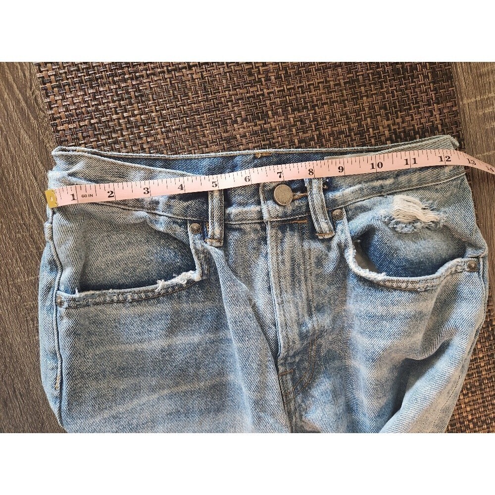 ALLSAINTS Mazzy Jeans Cropped Wide Leg Distressed 100% Cotton Sz 25 - Picture 6 of 7